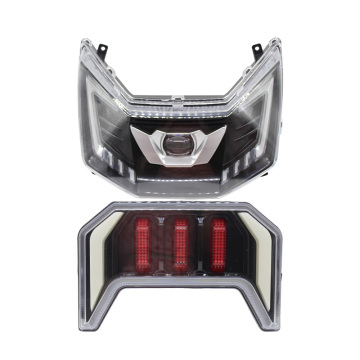12V LED Square Eagle Headlight and Taillight for Electric Motorcycle Factory Modification