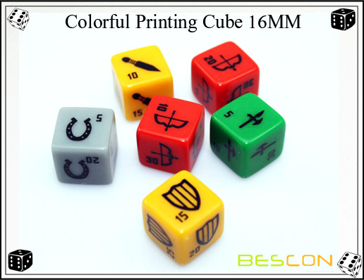 Colorful Printing Cube 16MM