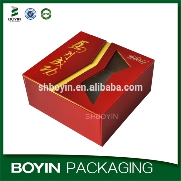 Factory price red custom durable paper wine box