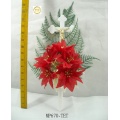 18 "Poinsettia Artifical Jesus Cross