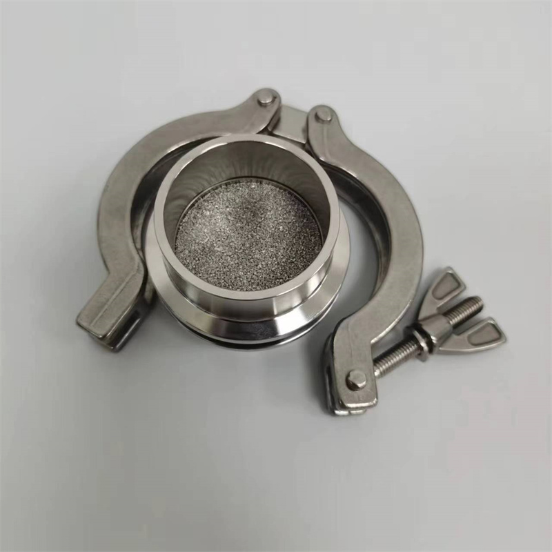 DN 40 lSO-KF Centering Ring with Sintered Metal Fine Filter (4)