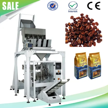 4 Heads Weigher Coffee Beans / Ground Coffee Packing Machine