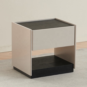 Wooden Modern Minimalist Nordic Nightstand with Storage