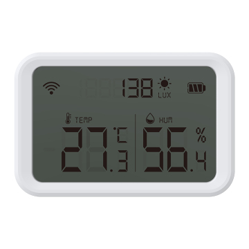 Tuya Wireless WiFi Sensor Smart con display LCD per temperatura, umidità e luminosità - Funziona con SmartLife App