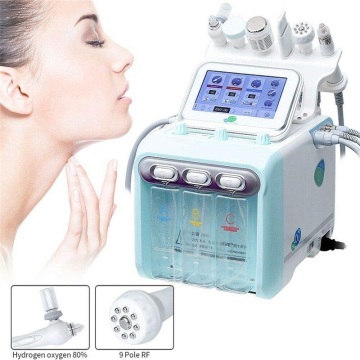 6 in 1 hydrafacial Water Oxygen jet peeling Oxygen facial machine Deep Cleansing Exfoliating vaccum blackhead remover