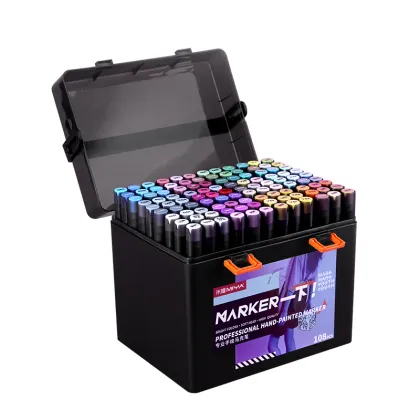 MIYA Alcohol Marker Pen Set - 60/80/120/180 Colors for Hobby, Kid, Artist Coloring & Art Supplies