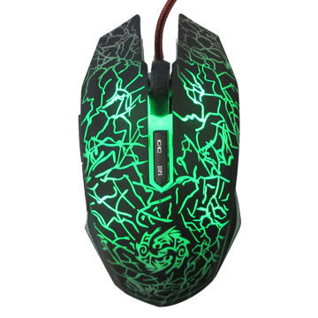 Gaming Mouse with Braided USB Cable, 3-colored Breath LightNew