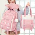 2pc Backpacks for Girls Teenagers with USB Charging Port Lunch Bag