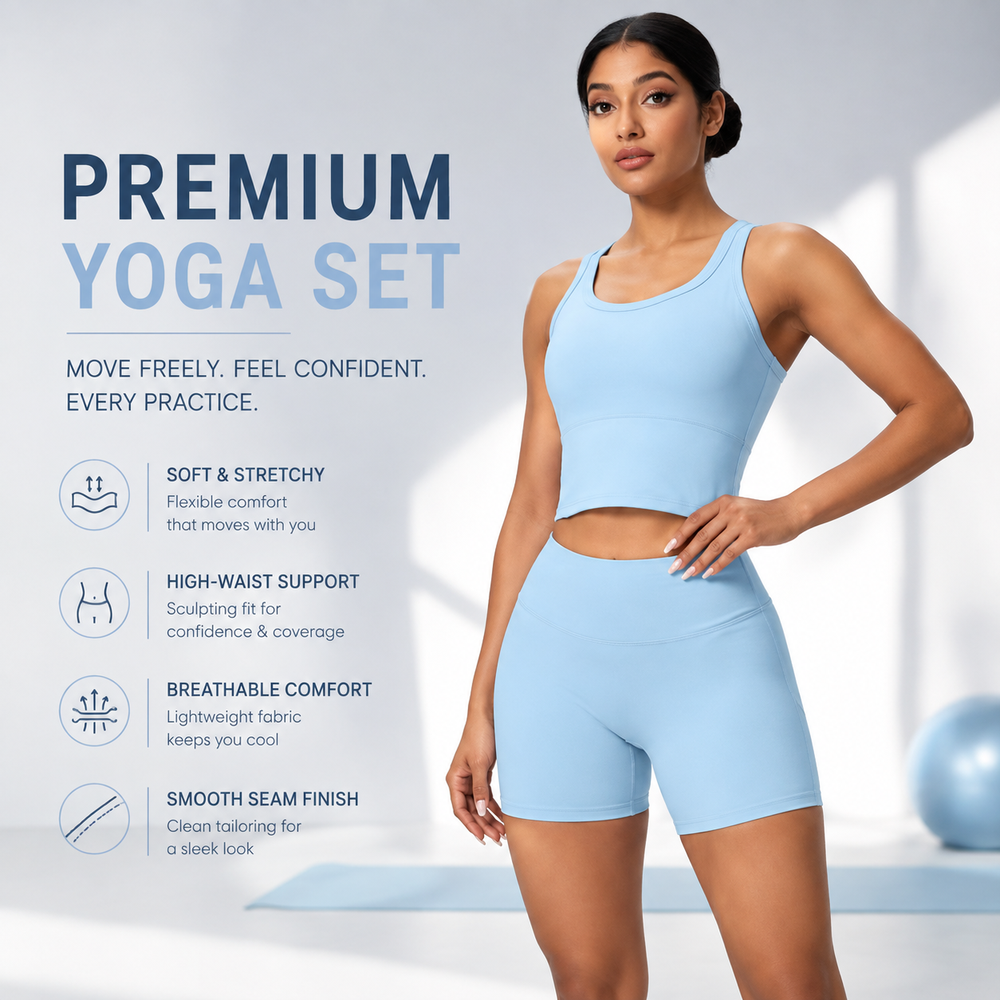 Women Seamless 2 Piece Sports Yoga Set