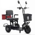 Foldable household electric tricycle