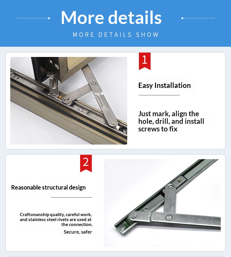 Slider window support rod