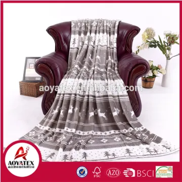 low price 100% polyster very comfortable printed flannel fleece blanket