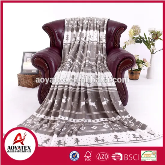 low price 100% polyster very comfortable printed flannel fleece blanket