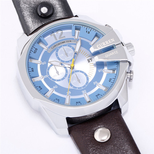 Business Classic Leather Band Men Quartz Watch