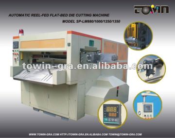 reel fed flat bed die cutting machine