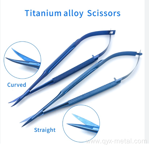 Titanium Alloy Straight Miniature Ophthalmic Surgery Scissor