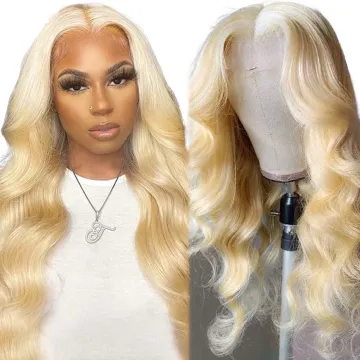 Brazilian 613 Lace Frontal Wigs Cheap Human Lace Wig 150% Density 13x4 Blonde Lace Frontal Wig Pre Plucked For Black Women