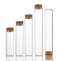 Clear Candy Storage Tubes Glass Vial With Cork