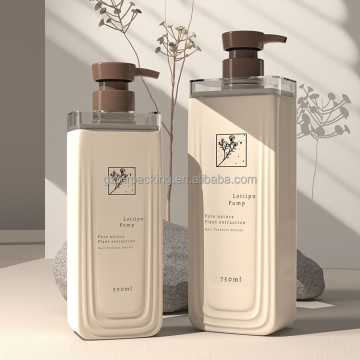 Custom Silk Screen Printed 500ml Shampoo Bottle Sprayer & 750ml Plastic Body Wash Bottle