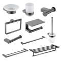 Luxury Wall Mounted Bathroom Hardware Set: Toilet Paper Holder and Towel Rail