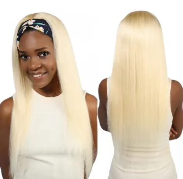613 Blonde Color 100% Virgin Cuticle Remy Aligned Human Hair Extension 28  Inch Hair Weft