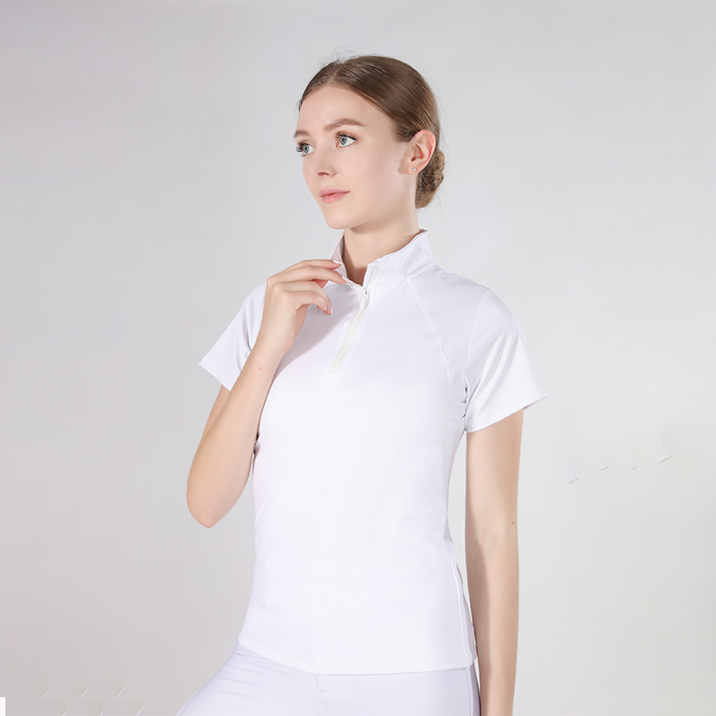 white equestrian base layer