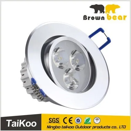 3w high power led recessed celing light