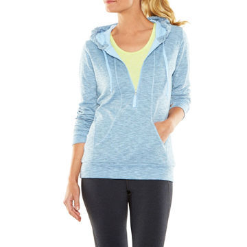 Women's Sweat Half Zip Hoodie with Fancy Cut and Sewn, Available in Various Colors