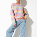 Women's Fashion Striped Color Block Sweater