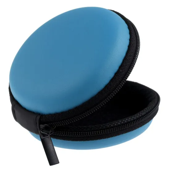 Round Custom Eva Earphone Storage Case Eva Headphone Carrying Case