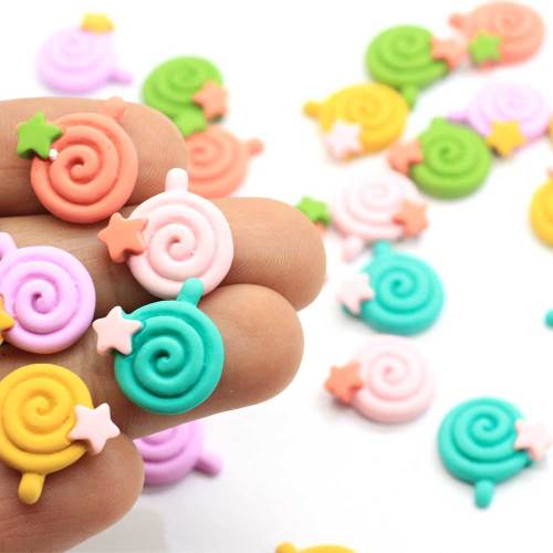 Manufacture Sweet Candy Shaped Resin Cabochon Flatback Beads Charms DIY craft Decor Beads Spacer Slime