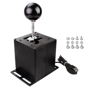 6+R Racing Game H Gear Shifter for Logitech G29/G27/G25 PC 64bit Hall Sensor USB Sim Racing for Rally Racing Games T300 T5