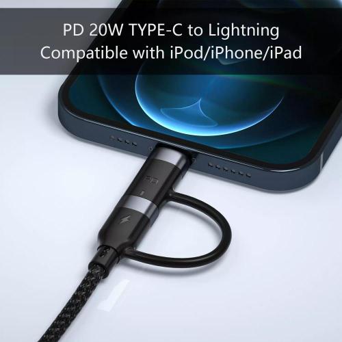 PD 60W Cable súper rápido Tipo C Lightning