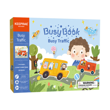 Interactive Learning Tools: Hook and Loop Fasteners in Educational Montessori Busy Books with Themes of Traffic, Ocean, Dinosaurs, and Animals