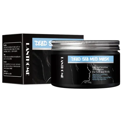 LANTHOME Natural Organic Face Mask: Deep Cleansing, Brightening & Whitening with Dead Sea Mud