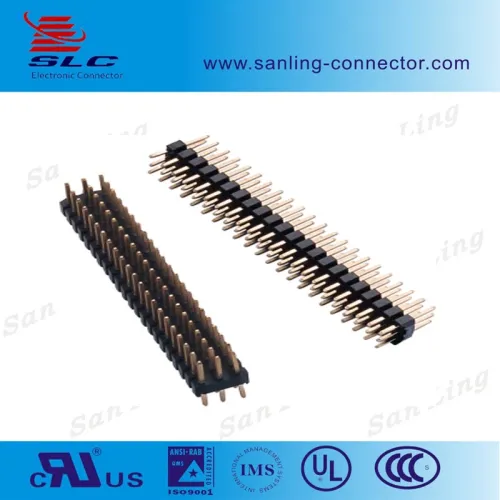 Smt Dual Body Pin Header 1.27mm Pitch Double Row 2*04p 1.27mm Pin