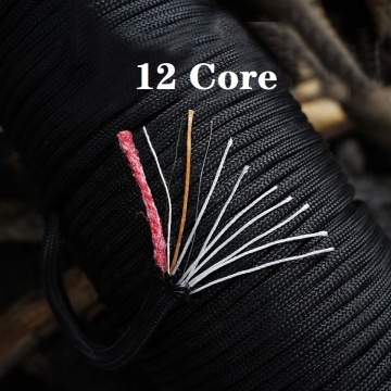 12-Core Survival Paracord with Red Tinder Cord for Multiple Uses