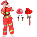 Firefighter Work Wear Uniform Fireman Sam Cosplay Carnival Halloween Costumes for Kid Party Girl Boy Disguise Anime Clothing Set