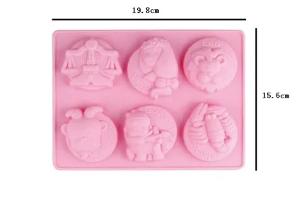 6 constellation kids funny molds silicones