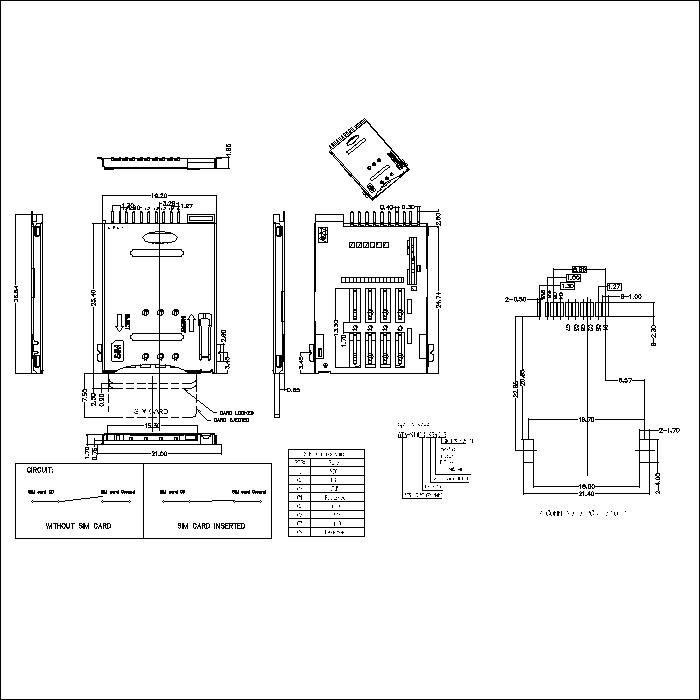 SIM series 10Pin 1.85mm height connector ATK-SIM10185A015