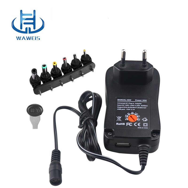 CE 30w universal wall adapter with eu plug