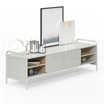 Rustic Wooden TV Stand with Spacious Storage Cabinet