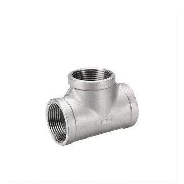 Three-way threaded plumbing fittings
