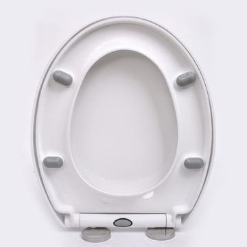 Tampa do assento do vaso sanitário de plástico branco ecológico para louças sanitárias