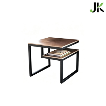 Iron and Wood Nesting Side Tables