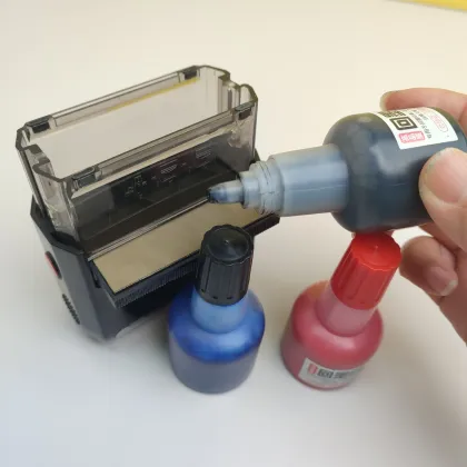 Water-Based Ink for Automatic Trodat Stamp 40ml Bottles - Red, Blue, Black Self Inking Stamp Ink