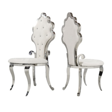 Beautiful Luxury High Back Stainless Steel Modern Dining Chair for Living Room Furniture