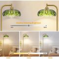 Remote control LED Bohemian vintage brass floor lamp