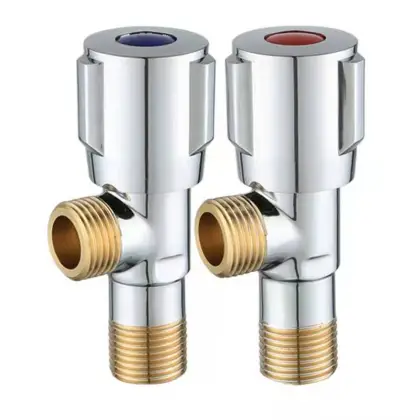 Brass Triangle Valve 1/2 Inch Angle Valve for Bathroom Toilet Connector Stop Water Valve