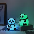 Linda luz nocturna de protección ocular de panda